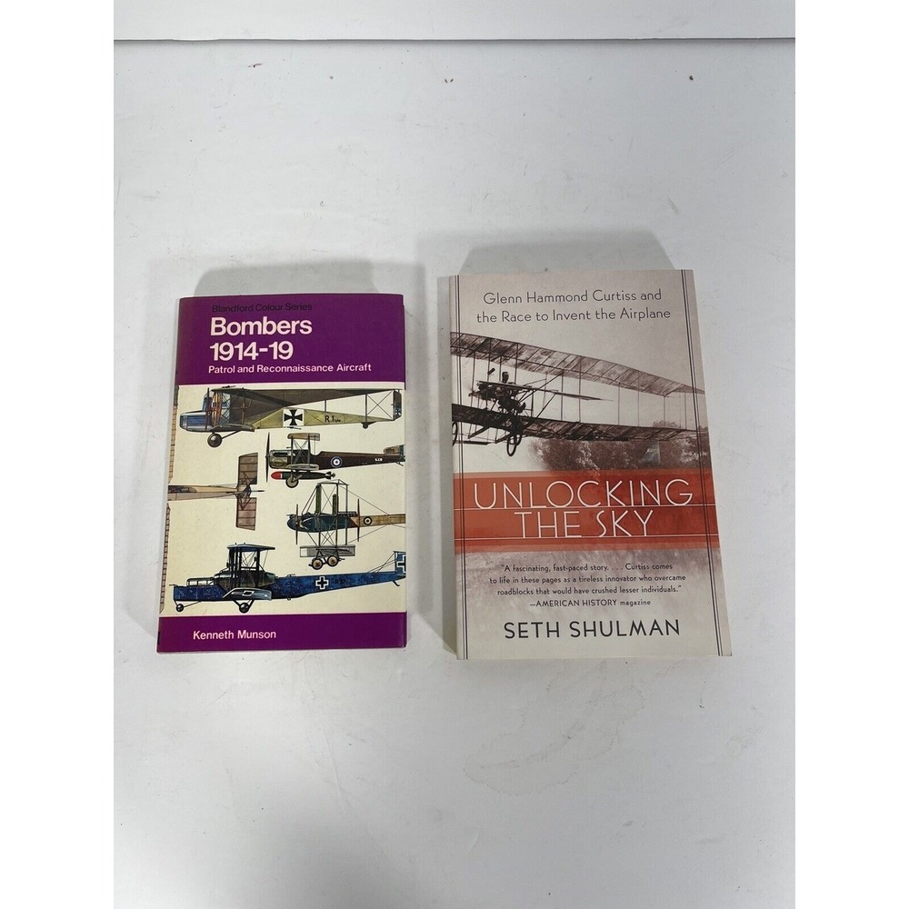 Lot Of 2 Aviation Books Unlocking The Sky Seth‎ Shulman + Bombers 1914-19 Munson